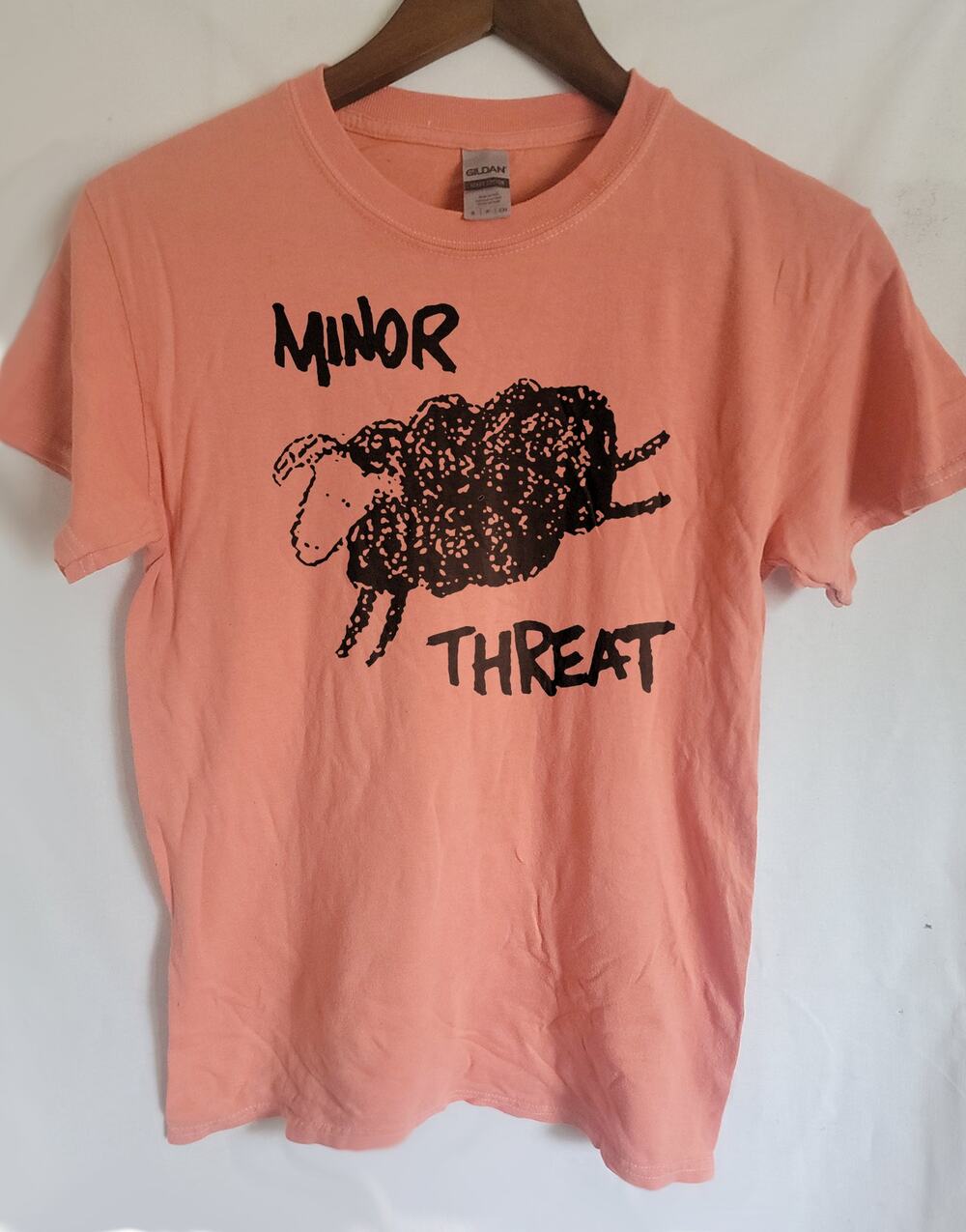 Minor threat band t shirt Size Small Coral Silk
